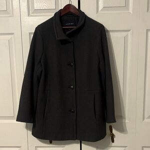 Lands End Boiled Wool Peacoat: 16W